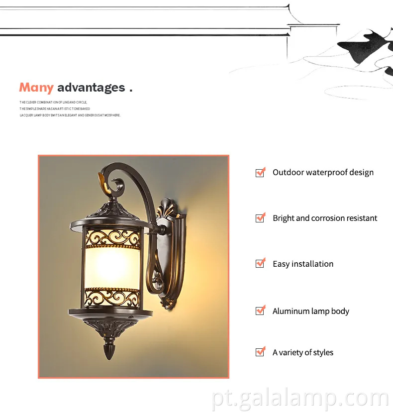 Aparelhamento moderno e elegante de parede de canto de canto LED para pátios